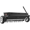 image:imageVEVOR Broadcast Spreader 50LBS Capacity Drop Spreader with Hopper Grate 18 in Spreading Width amp 30 Settings 10 in All Terrain Tires Garden amp Lawn Spreaders for Seed FertilizerBlack