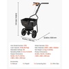 image:imageVEVOR Broadcast Spreader 50LBS Capacity Drop Spreader with Hopper Grate 18 in Spreading Width amp 30 Settings 10 in All Terrain Tires Garden amp Lawn Spreaders for Seed FertilizerBlack