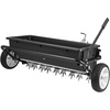 image:imageVEVOR Broadcast Spreader 50LBS Capacity Drop Spreader with Hopper Grate 18 in Spreading Width amp 30 Settings 10 in All Terrain Tires Garden amp Lawn Spreaders for Seed FertilizerBlack