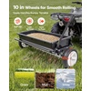 image:imageVEVOR Broadcast Spreader 50LBS Capacity Drop Spreader with Hopper Grate 18 in Spreading Width amp 30 Settings 10 in All Terrain Tires Garden amp Lawn Spreaders for Seed FertilizerBlack