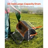 image:imageVEVOR Broadcast Spreader 50LBS Capacity Drop Spreader with Hopper Grate 18 in Spreading Width amp 30 Settings 10 in All Terrain Tires Garden amp Lawn Spreaders for Seed FertilizerBlack