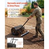 image:imageVEVOR Broadcast Spreader 50LBS Capacity Drop Spreader with Hopper Grate 18 in Spreading Width amp 30 Settings 10 in All Terrain Tires Garden amp Lawn Spreaders for Seed FertilizerBlack