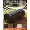 image:imageVEVOR Compost Spreader 165 Wide Peat Moss Spreader with T Shaped Handle 3 Heights Adjustable PowderCoated Steel Garden Peat Moss Roller Heavy Duty Grass Seed Roller for Planting Seeding Black44in