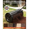 image:imageVEVOR Compost Spreader 165 Wide Peat Moss Spreader with T Shaped Handle 3 Heights Adjustable PowderCoated Steel Garden Peat Moss Roller Heavy Duty Grass Seed Roller for Planting Seeding Black36in