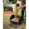 image:imageVEVOR Compost Spreader 165 Wide Peat Moss Spreader with T Shaped Handle 3 Heights Adjustable PowderCoated Steel Garden Peat Moss Roller Heavy Duty Grass Seed Roller for Planting Seeding Black165in