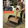 image:imageVEVOR Compost Spreader 165 Wide Peat Moss Spreader with T Shaped Handle 3 Heights Adjustable PowderCoated Steel Garden Peat Moss Roller Heavy Duty Grass Seed Roller for Planting Seeding Black36in