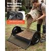 image:imageVEVOR Compost Spreader 165 Wide Peat Moss Spreader with T Shaped Handle 3 Heights Adjustable PowderCoated Steel Garden Peat Moss Roller Heavy Duty Grass Seed Roller for Planting Seeding Black44in
