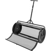 image:imageVEVOR Compost Spreader 165 Wide Peat Moss Spreader with T Shaped Handle 3 Heights Adjustable PowderCoated Steel Garden Peat Moss Roller Heavy Duty Grass Seed Roller for Planting Seeding Black44in
