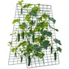 image:imageVEVOR Cucumber Trellis 46 High Foldable AFrame Garden Trellises for Raised Bed 4 Panels Metal Rustproof Outdoor Climbing Plant Support with 2 Plant Bags for Vine Peas Beans Tomato Flowers46 x 34
