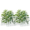 image:imageVEVOR Cucumber Trellis 46 High Foldable AFrame Garden Trellises for Raised Bed 4 Panels Metal Rustproof Outdoor Climbing Plant Support with 2 Plant Bags for Vine Peas Beans Tomato Flowers35 x 55