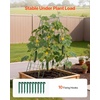 image:imageVEVOR Cucumber Trellis 46 High Foldable AFrame Garden Trellises for Raised Bed 4 Panels Metal Rustproof Outdoor Climbing Plant Support with 2 Plant Bags for Vine Peas Beans Tomato Flowers35 x 55