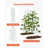 image:imageVEVOR Cucumber Trellis 46 High Foldable AFrame Garden Trellises for Raised Bed 4 Panels Metal Rustproof Outdoor Climbing Plant Support with 2 Plant Bags for Vine Peas Beans Tomato Flowers39 x 32