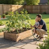 image:imageVEVOR Cucumber Trellis 46 High Foldable AFrame Garden Trellises for Raised Bed 4 Panels Metal Rustproof Outdoor Climbing Plant Support with 2 Plant Bags for Vine Peas Beans Tomato Flowers39 x 32