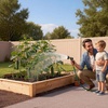 image:imageVEVOR Cucumber Trellis 46 High Foldable AFrame Garden Trellises for Raised Bed 4 Panels Metal Rustproof Outdoor Climbing Plant Support with 2 Plant Bags for Vine Peas Beans Tomato Flowers35 x 55