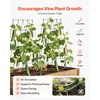 image:imageVEVOR Cucumber Trellis 46 High Foldable AFrame Garden Trellises for Raised Bed 4 Panels Metal Rustproof Outdoor Climbing Plant Support with 2 Plant Bags for Vine Peas Beans Tomato Flowers39 x 32