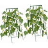 image:imageVEVOR Cucumber Trellis 46 High Foldable AFrame Garden Trellises for Raised Bed 4 Panels Metal Rustproof Outdoor Climbing Plant Support with 2 Plant Bags for Vine Peas Beans Tomato Flowers46 x 36