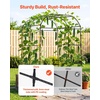 image:imageVEVOR Cucumber Trellis 81 inch Tall Garden Arch Trellis UShape Garden Trellises for Raised Bed Metal Arch Outdoor Climbing Plants Support for Vine Peas Beans Zucchini Tomato Squash FlowersBroad Arch Trellis