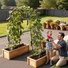 image:imageVEVOR Cucumber Trellis 81 inch Tall Garden Arch Trellis UShape Garden Trellises for Raised Bed Metal Arch Outdoor Climbing Plants Support for Vine Peas Beans Zucchini Tomato Squash FlowersArch Trellis