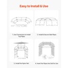 image:imageVEVOR Cucumber Trellis 81 inch Tall Garden Arch Trellis UShape Garden Trellises for Raised Bed Metal Arch Outdoor Climbing Plants Support for Vine Peas Beans Zucchini Tomato Squash FlowersBroad Arch Trellis