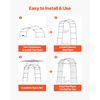 image:imageVEVOR Cucumber Trellis 81 inch Tall Garden Arch Trellis UShape Garden Trellises for Raised Bed Metal Arch Outdoor Climbing Plants Support for Vine Peas Beans Zucchini Tomato Squash FlowersArch Trellis