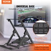 image:imageVEVOR Foldable Racing Steering Wheel Stand Height Adjustable Universal Base Compatible with Logitech amp Thrustmaster Racing Wheel and Pedal Heavyduty Frame Standard GTFormula Seating PortableSquare pipe