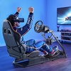 image:imageVEVOR G920 Racing Steering Wheel Stand Shifter Mount fit for Logitech G25 G27 G29 G920 G923 Thrustmaster T330TS Mainstream Brands Gaming Wheel Stand Wheel Pedals NOT Included Racing Wheel StandDualTrack Arm Cockpit