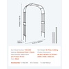 image:imageVEVOR Garden Arbor 945 H x 985 W x 158 D in Metal Archway Sturdy Outdoor Trellis Arch with Stakes Easy to Assemble Pergola Arbor for Plant Climbing Yard Lawn Wedding Party DecorationBlack