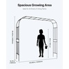 image:imageVEVOR Garden Arbor 945 H x 985 W x 158 D in Metal Archway Sturdy Outdoor Trellis Arch with Stakes Easy to Assemble Pergola Arbor for Plant Climbing Yard Lawn Wedding Party DecorationBlack