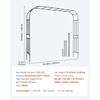 image:imageVEVOR Garden Arbor 945 H x 985 W x 158 D in Metal Archway Sturdy Outdoor Trellis Arch with Stakes Easy to Assemble Pergola Arbor for Plant Climbing Yard Lawn Wedding Party DecorationBlack