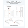 image:imageVEVOR Garden Arbor 945 H x 985 W x 158 D in Metal Archway Sturdy Outdoor Trellis Arch with Stakes Easy to Assemble Pergola Arbor for Plant Climbing Yard Lawn Wedding Party DecorationBlack