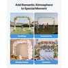 image:imageVEVOR Garden Arbor 945 H x 985 W x 158 D in Metal Archway Sturdy Outdoor Trellis Arch with Stakes Easy to Assemble Pergola Arbor for Plant Climbing Yard Lawn Wedding Party DecorationBlack