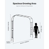 image:imageVEVOR Garden Arbor 945 H x 985 W x 158 D in Metal Archway Sturdy Outdoor Trellis Arch with Stakes Easy to Assemble Pergola Arbor for Plant Climbing Yard Lawn Wedding Party DecorationBlack