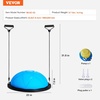 image:imageVEVOR Half Exercise Ball Trainer 2326 inch Balance Ball Trainer 1500lbs Capacity Stability Ball Yoga Ball with Resistance Bands amp Foot Pump Strength Fitness Ball for Home Gym Full Body Workout23 Particle Blue
