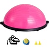 image:imageVEVOR Half Exercise Ball Trainer 2326 inch Balance Ball Trainer 1500lbs Capacity Stability Ball Yoga Ball with Resistance Bands amp Foot Pump Strength Fitness Ball for Home Gym Full Body Workout23 Ripple Pink