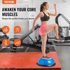 image:imageVEVOR Half Exercise Ball Trainer 2326 inch Balance Ball Trainer 1500lbs Capacity Stability Ball Yoga Ball with Resistance Bands amp Foot Pump Strength Fitness Ball for Home Gym Full Body Workout23 Ripple Blue