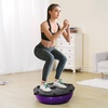 image:imageVEVOR Half Exercise Ball Trainer 2326 inch Balance Ball Trainer 1500lbs Capacity Stability Ball Yoga Ball with Resistance Bands amp Foot Pump Strength Fitness Ball for Home Gym Full Body Workout23 Ripple Purple