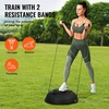 image:imageVEVOR Half Exercise Ball Trainer 2326 inch Balance Ball Trainer 1500lbs Capacity Stability Ball Yoga Ball with Resistance Bands amp Foot Pump Strength Fitness Ball for Home Gym Full Body Workout26 Waterflow Black