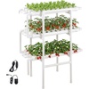 image:imageVEVOR Hydroponics Growing System Kit 1Tier 36 Sites UPVC Pipe Hydroponic Grow Kit with Timed Irrigation Sun amp Light Blocking Pipes Indoor Home Garden Vegetable Planting Grow Kits for Fruit HerbBlack  White  Premium Version