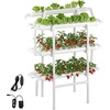 image:imageVEVOR Hydroponics Growing System Kit 1Tier 36 Sites UPVC Pipe Hydroponic Grow Kit with Timed Irrigation Sun amp Light Blocking Pipes Indoor Home Garden Vegetable Planting Grow Kits for Fruit HerbBlack  White  Premium Version