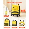 image:imageVEVOR Kids Luggage Set 2 Piece 18 Inch Hardside Rolling Wheels Suitcase with HardShell Backpack Dinosaur Kids Carry on Luggage Set Holiday Birthday Gift for Girls amp Boys Airline ApprovedYellow