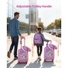 image:imageVEVOR Kids Luggage Set 2 Piece 18 Inch Hardside Rolling Wheels Suitcase with HardShell Backpack Dinosaur Kids Carry on Luggage Set Holiday Birthday Gift for Girls amp Boys Airline ApprovedUnicorn