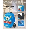 image:imageVEVOR Kids Luggage Set 2 Piece 18 Inch Hardside Rolling Wheels Suitcase with HardShell Backpack Dinosaur Kids Carry on Luggage Set Holiday Birthday Gift for Girls amp Boys Airline ApprovedMonster