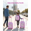 image:imageVEVOR Kids Luggage Set 2 Piece 18 Inch Hardside Rolling Wheels Suitcase with HardShell Backpack Dinosaur Kids Carry on Luggage Set Holiday Birthday Gift for Girls amp Boys Airline ApprovedUnicorn