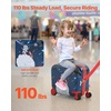 image:imageVEVOR Kids Luggage Set 2 Piece 18 Inch Hardside Rolling Wheels Suitcase with HardShell Backpack Dinosaur Kids Carry on Luggage Set Holiday Birthday Gift for Girls amp Boys Airline ApprovedSpaceman