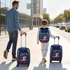 image:imageVEVOR Kids Luggage Set 2 Piece 18 Inch Hardside Rolling Wheels Suitcase with HardShell Backpack Dinosaur Kids Carry on Luggage Set Holiday Birthday Gift for Girls amp Boys Airline ApprovedDinosaur