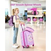 image:imageVEVOR Kids Luggage Set 2 Piece 18 Inch Hardside Rolling Wheels Suitcase with HardShell Backpack Dinosaur Kids Carry on Luggage Set Holiday Birthday Gift for Girls amp Boys Airline ApprovedUnicorn