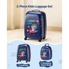 image:imageVEVOR Kids Luggage Set 2 Piece 18 Inch Hardside Rolling Wheels Suitcase with HardShell Backpack Dinosaur Kids Carry on Luggage Set Holiday Birthday Gift for Girls amp Boys Airline ApprovedDinosaur