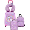 image:imageVEVOR Kids Luggage Set 2 Piece 18 Inch Hardside Rolling Wheels Suitcase with HardShell Backpack Dinosaur Kids Carry on Luggage Set Holiday Birthday Gift for Girls amp Boys Airline ApprovedUnicorn