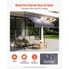 image:imageVEVOR Manual Retractable Awning 157 Outdoor Retractable Patio Awning Sunshade Shelter Height Adjustable Patio Door Window Canopy with Manual Crank Handle for Backyard Garden Balcony Dark GrayDark Gray