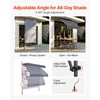 image:imageVEVOR Manual Retractable Awning 157 Outdoor Retractable Patio Awning Sunshade Shelter Height Adjustable Patio Door Window Canopy with Manual Crank Handle for Backyard Garden Balcony Dark GrayDark Gray
